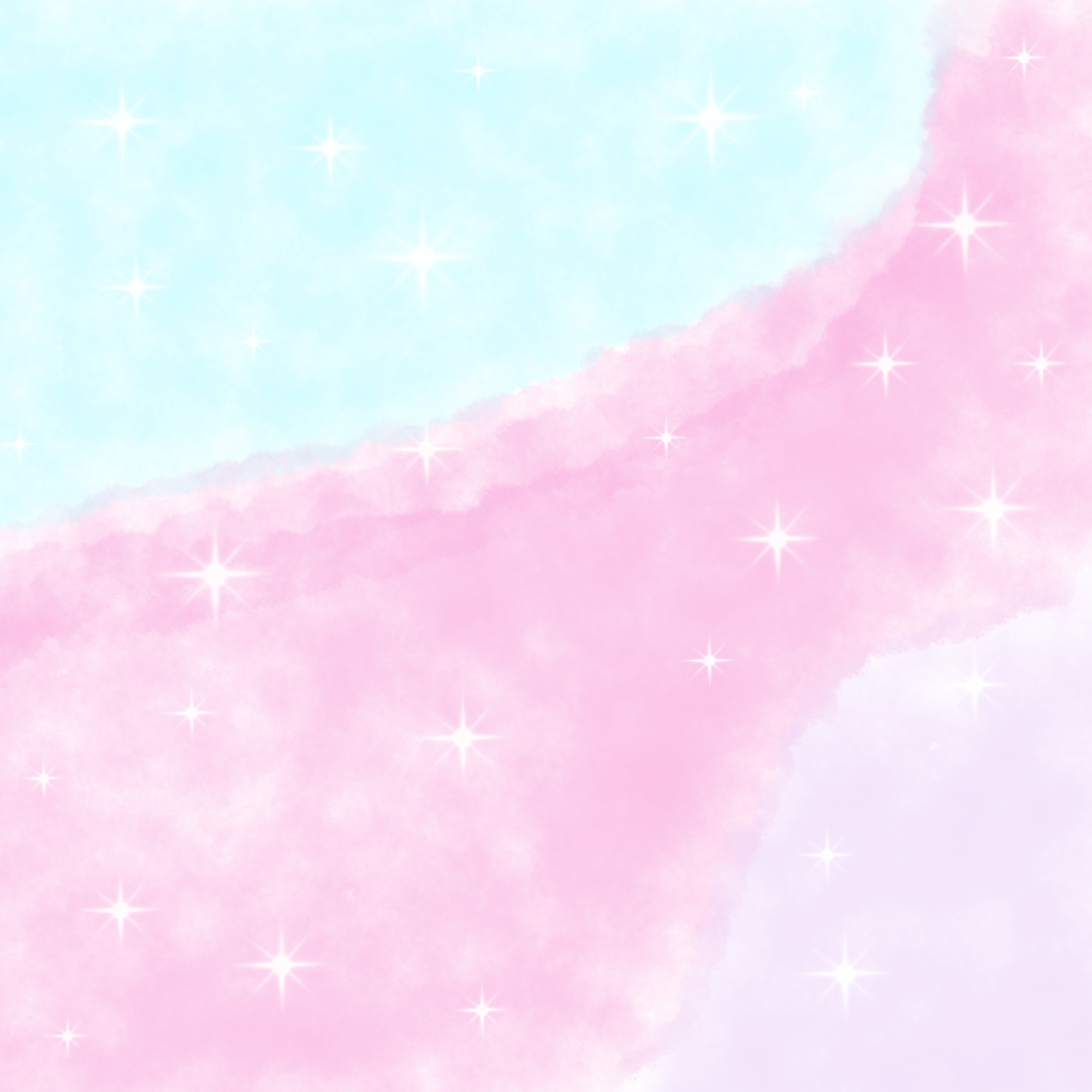 Blue and pink pastel universe watercolor background.